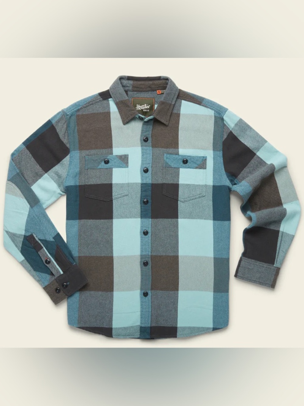 Howler Brothers Men's Rodanthe Flannel in Outback Plaid Bluewing Size Medium
